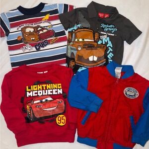 Vintage Disney Cars Lightning McQueen radiator springs Mater Boys Bundle Shirts